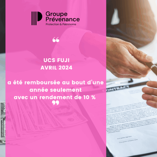 🎉 UCS FUJI – Avril 2024 : Objectif atteint, remboursement anticipé activé ! 🚀