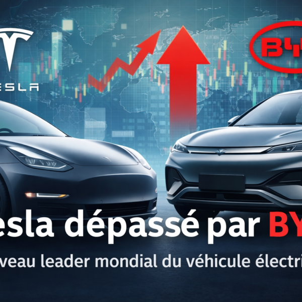 Tesla n’est plus leader de la voiture électrique : BYD prend la tête du marché mondial