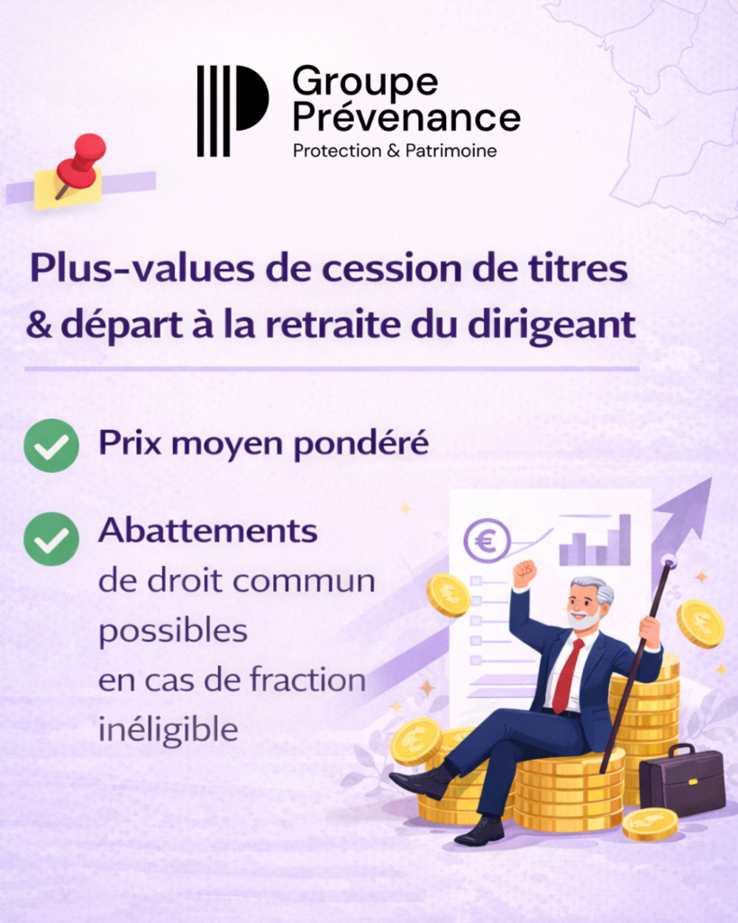 Plus-value de cession de titres et départ à la retraite du dirigeant : ce que dit la jurisprudence récente