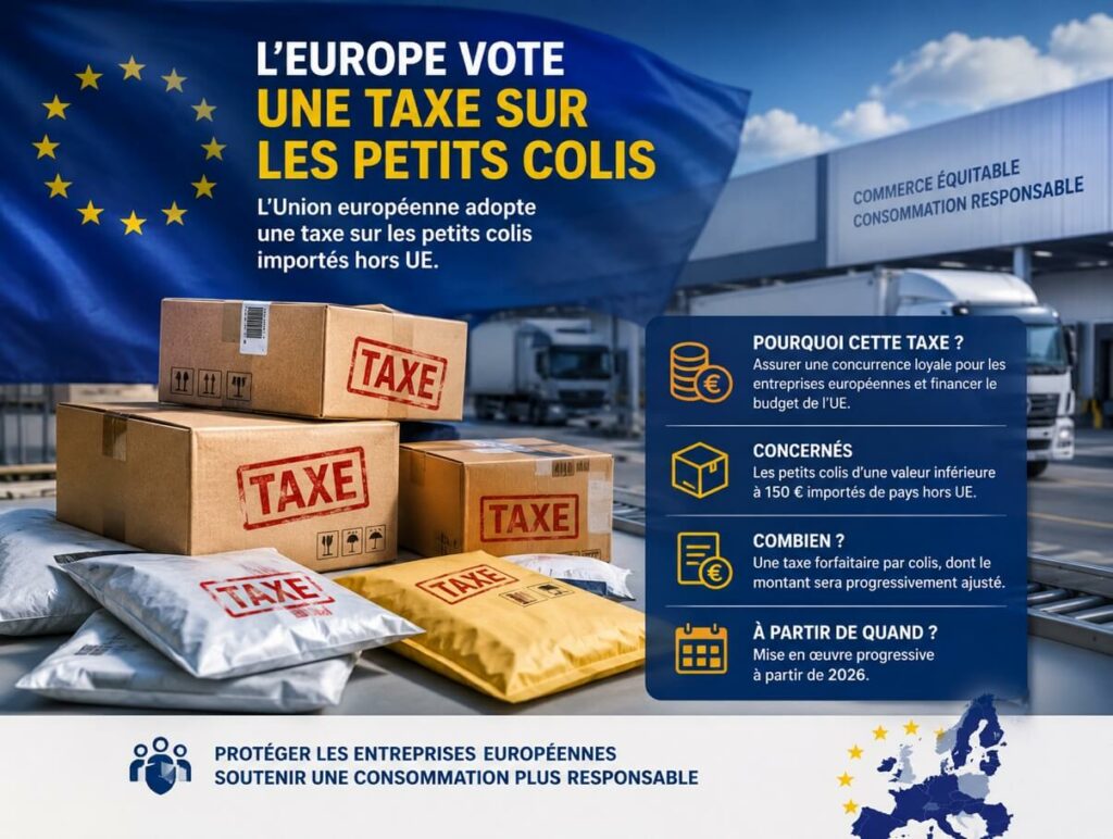 🛒 E-commerce : Entrée en vigueur de la taxe de 3 € sur tous les petits colis importés dans l’UE